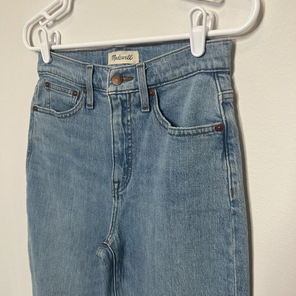 Madewell Women’s classic straight jeans size 25 high rise Cropped Blue Denim - Picture 9 of 13